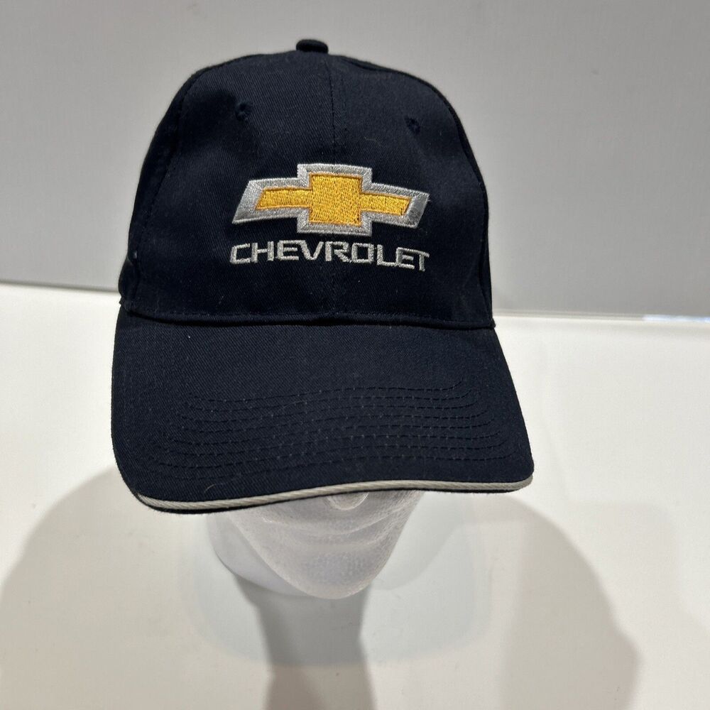 Sunset Chevrolet Embroidered Hat Cap Chevy Adjustable Blue Gold Bow tie - Picture 2 of 7